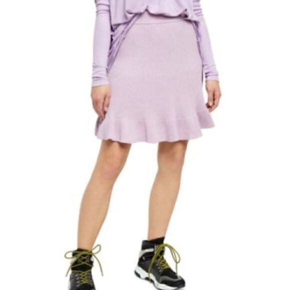 NEW $60 Free People Solid Gold Sweater Skirt - Picture 7 of 16